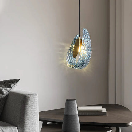 Suspension en verre décor floral moderne — LZ4X9P2
