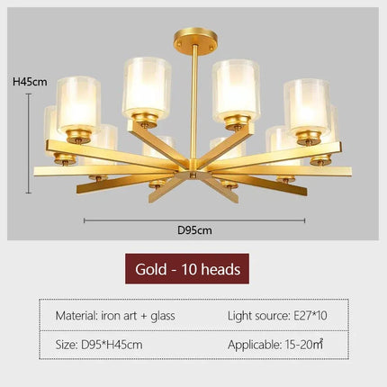 Lustre moderne en verre avec éclairage LED intégré — LZ4P9XQ