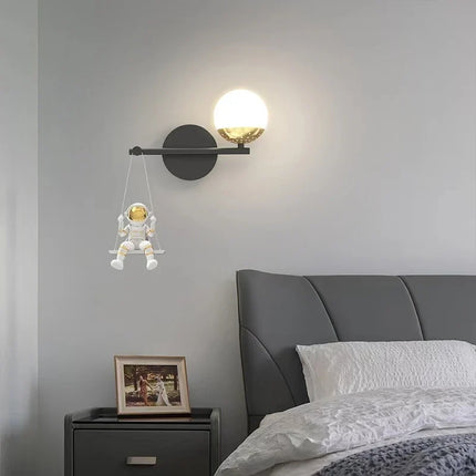 Applique murale enfant thème astronaute et lune pour chambre — LZ4X9T2