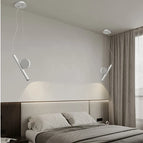 Lampe à suspension blanche / Lumière chaude
