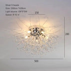 50cm argent 5 têtes / Blanc chaud 3000K