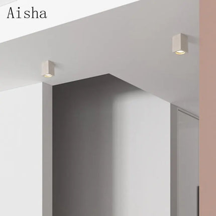 Plafonnier LED style industriel en ciment terrazzo pour intérieur moderne — LZ4X9Q2