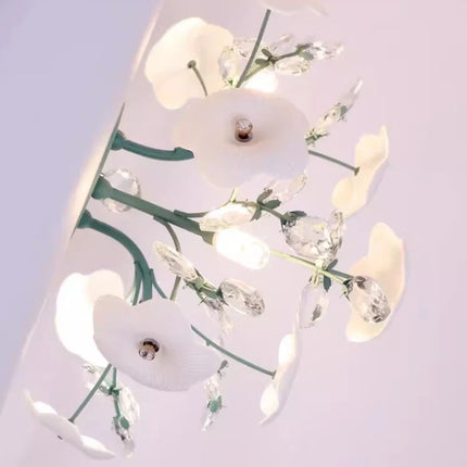 Plafonnier en cristal style pastoral avec motifs pétales nordiques — LZ4QJ7M2