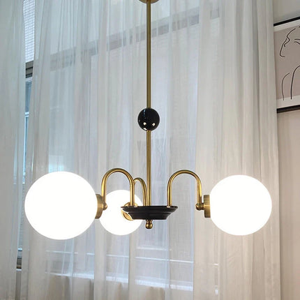 Lustre suspension nordique moderne en chrome avec LED intégrée — LZ4X9T2
