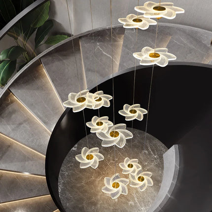 Lustre décoratif moderne pour hall d'hôtel duplex luxe — LZ4X9P2