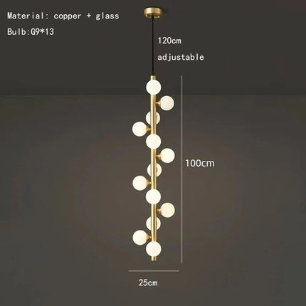 Suspension nordique en laiton avec cordon ajustable — LZ4X9T