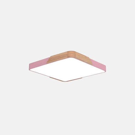 Lustre nordique en bois massif style macaron moderne — LZ4X9P2