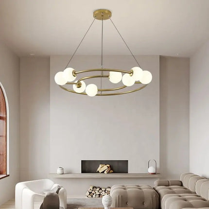 Lustre suspension minimaliste anneau rond design postmoderne — LZ4X9Q2