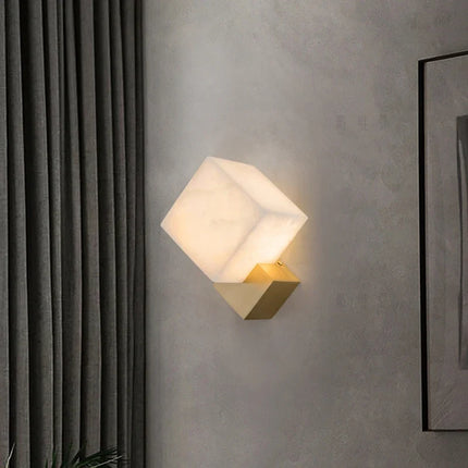 Applique murale LED en marbre style nordique américain bronze doré — LZ7N4Q