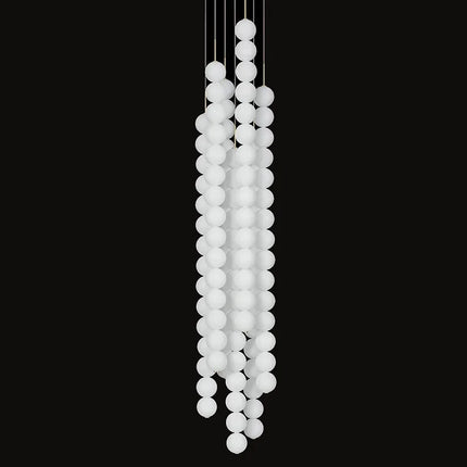 suspension design art deco en verre doré et chromé