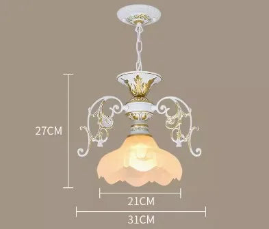 Lustre suspension rétro industriel en fer et verre — LZ4X9P2