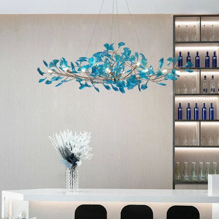 Lustre nordique Artpad avec feuilles en acrylique pour intérieur — LZ4X9M