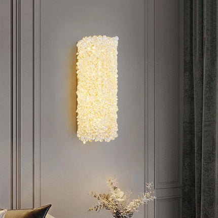 Applique murale dorée avec ampoule cristal clair et fil réglable — LZ4Q7M9