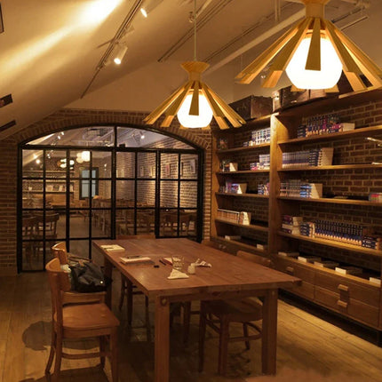 Suspension nordique en bois avec LED pour décoration intérieure 2024 — LZ4X9P2