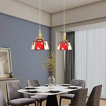 Lustre lumineux en verre pour décoration intérieure nordique — LZ4T9XQ