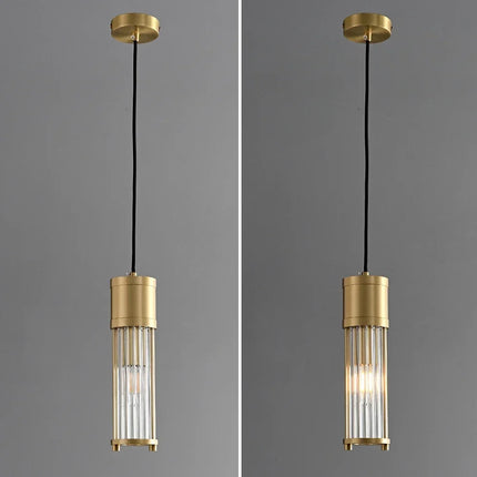 suspension à led en cuivre avec abat-jour en verre réglable
