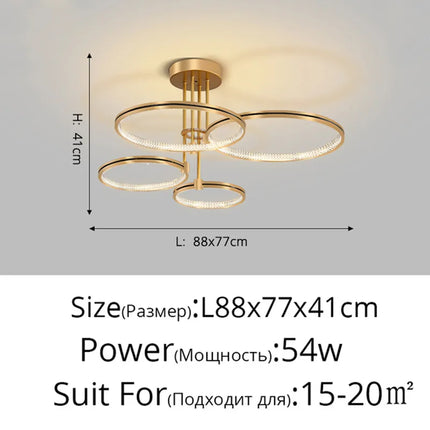 lustre moderne à gradation pour éclairage intérieur élégant