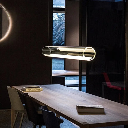 Lustre moderne en verre transparent avec éclairage LED intégré — LZ4X9P2Q