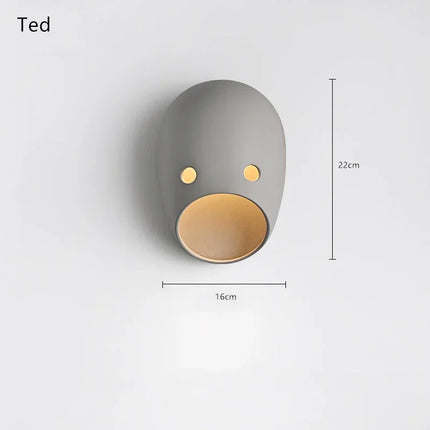applique murale moderne design néerlandais en résine avec éclairage led