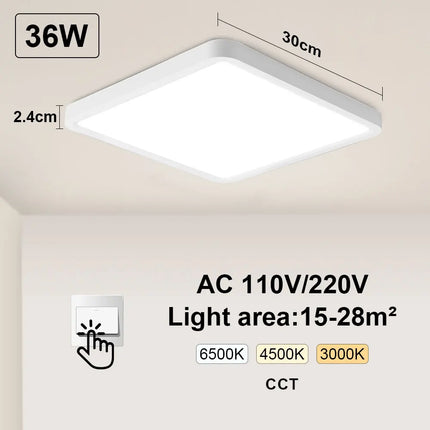 Plafonnier LED carré connecté avec commande vocale Alexa et Google — LZ4X9P