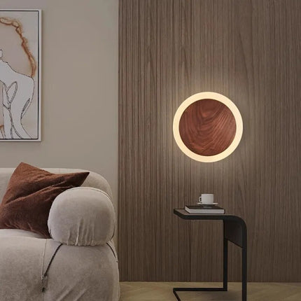 Applique murale LED en noyer style nordique — LZ4X9B