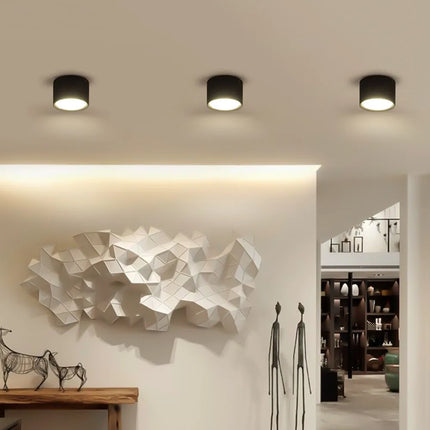 Plafonnier LED mini dimmable effet grain de bois pour salon et chambre 220V 110V — LZ4X7Q