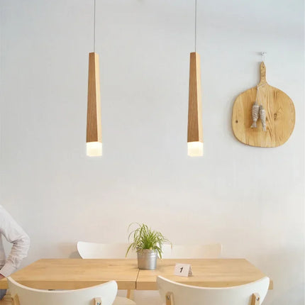 Lustre LED en bois style nordique pour décoration intérieure — LZ4X9T