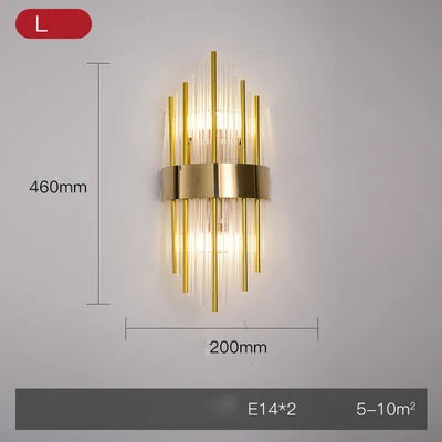 Applique murale LED en cristal et acier inoxydable pour intérieur moderne — LZ4T9XQ