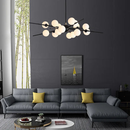 Lustre suspension nordique en forme de branche de haricot magique — LZ4X9P