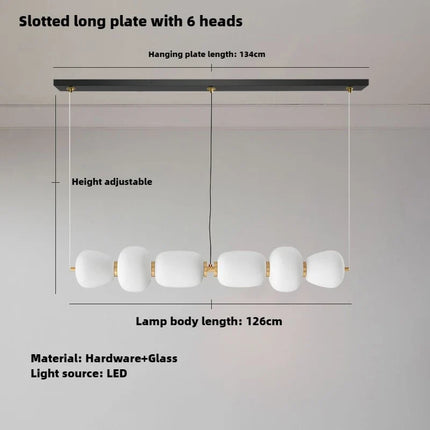 Lustre suspension en verre minimaliste pour bars et espaces créatifs — LZ4X9M2