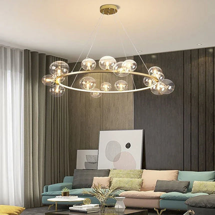 Lustre en verre moderne avec bulles décoratives — LZ4P9XQ