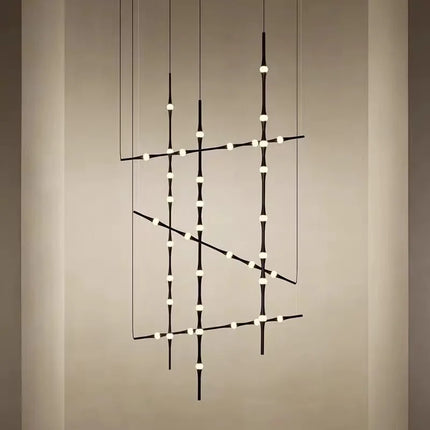Suspension nordique en acrylique effet bambou pour intérieur — LZ4X9P