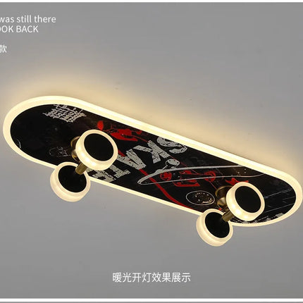Plafonnier à intensité variable motif skateboard pour chambre enfant — LZ4X9T