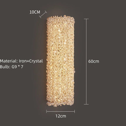 Applique murale dorée avec ampoule cristal clair et fil réglable — LZ4Q7M9