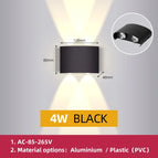 Blanc chaud / Noir 4W / CHINE | Aluminium étanche