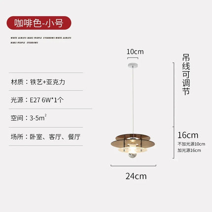 Suspension acrylique design OVNI style nordique pour intérieur — LZ4X9P