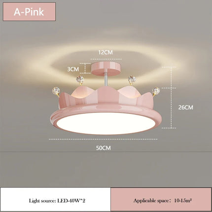 Lustre en cristal romantique pour chambre d'enfant princesse — LZ4P9X