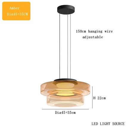 Suspension bohème en verre pour table basse design danois — LZ4X9T
