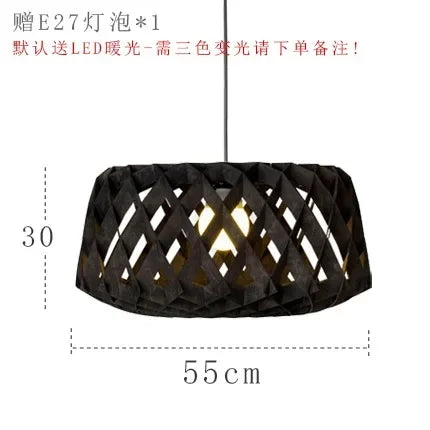 Suspension creuse en bois épissée pour décoration intérieure — LZ4X9T