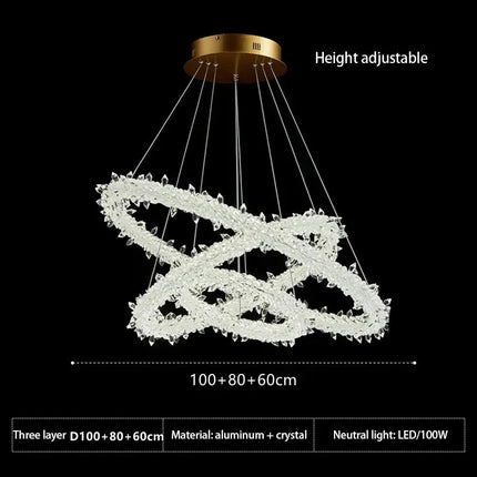 Lustre moderne en cristal pour décoration intérieure élégante — LZ4X9J