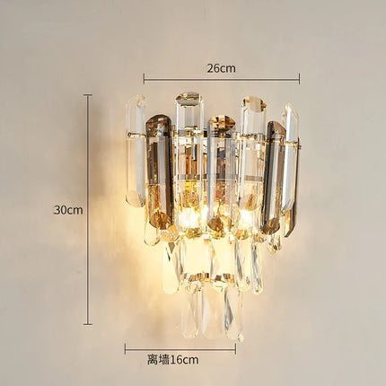 Applique murale nordique en cristal au design moderne décoratif — LZ4JX9Q