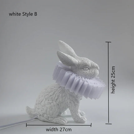 Lampe de chevet décorative en résine forme lapin style nordique — LZ4X9P2Q
