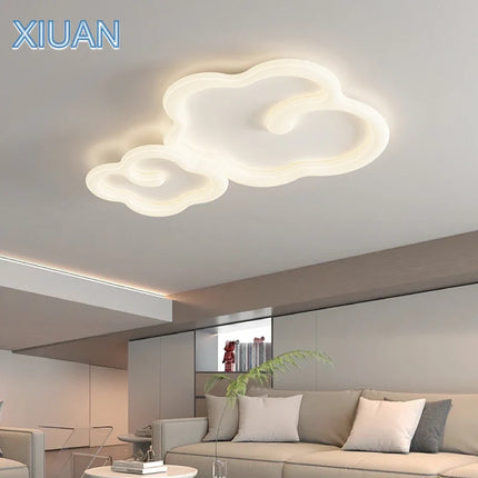 Lustre suspension scandinave nuage blanc avec télécommande LED optionnelle — LZ4X9P