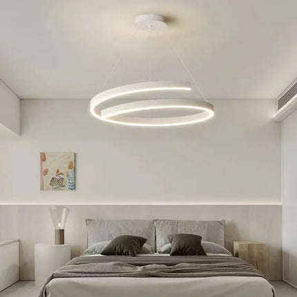 Lustre spirale LED en aluminium pour décoration intérieure — LZ4X9P