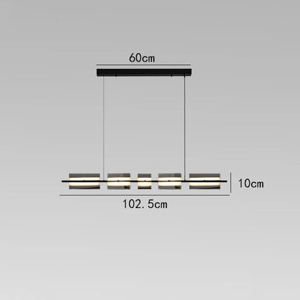 Lustre suspension minimaliste en cuivre et verre moderne — LZ4X9T2