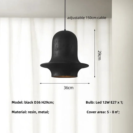 Suspension en résine style loft nordique wabi sabi — LZ4X9M