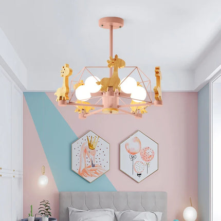 Plafonnier suspension enfant en bois forme étoile et diamant E27 — LZ4X9Q2J