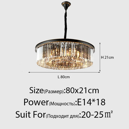 Lustre en cristal style nordique vintage pour intérieur élégant — LZ4X9J