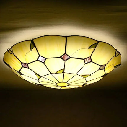 Lustre suspension bohème méditerranéen en vitrail pour intérieur — LZ4X9P2