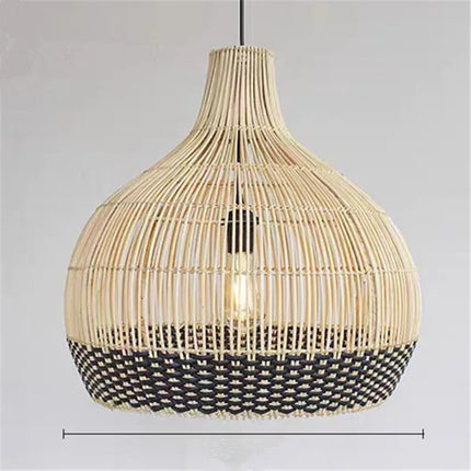 Suspension artisanale en osier japonais pour décoration intérieure — LZ4X9T2